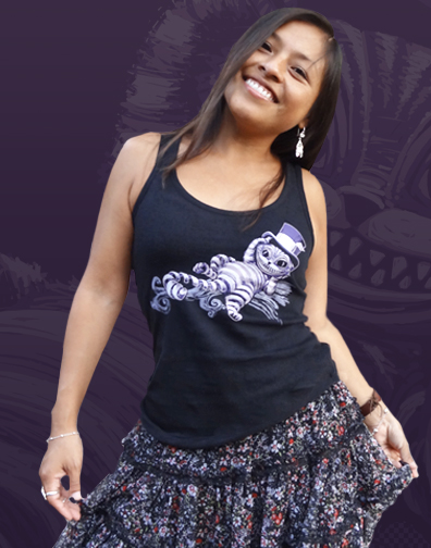 juniors scoop neck : black : front view
