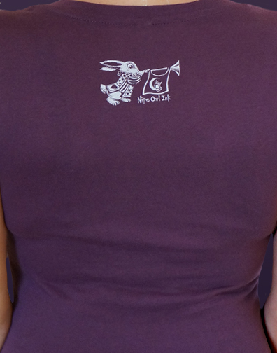 juniors scoop neck : black : back half view