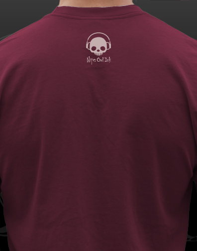 guys crew neck : black : back half view