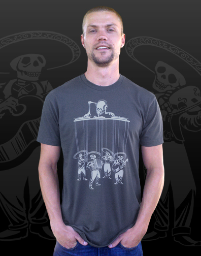 guys crew neck : heavy metal : front view