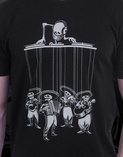 guys crew neck : black : front half view
