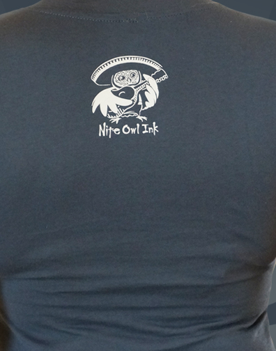 juniors scoop neck : black : back half view