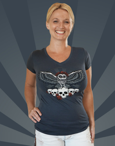 juniors scoop neck : black : front view