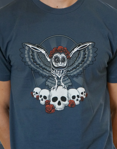guys crew neck : black : front half view