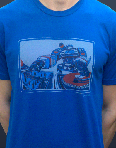 guys crew neck : royal blue : front half view