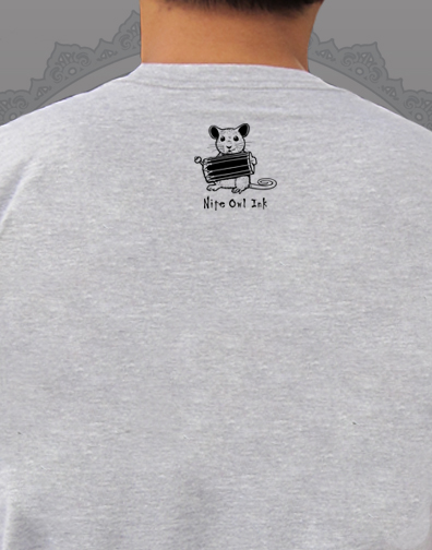 guys crew neck : black : back half view