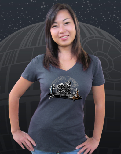 juniors scoop neck : black : front view
