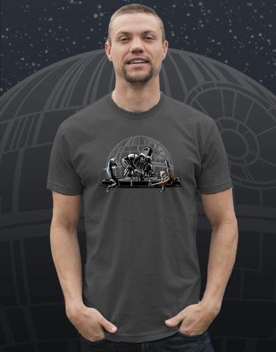 guys crew neck : heavy metal : front view