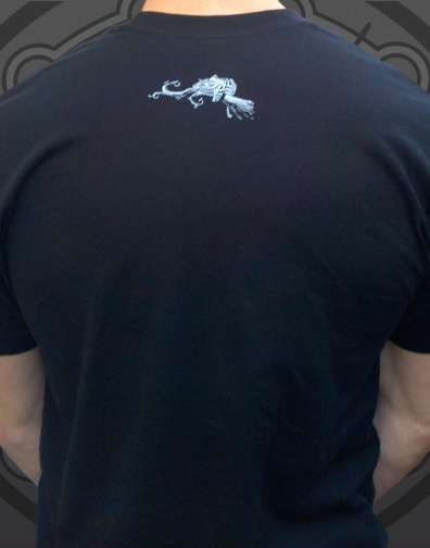 guys crew neck : kelly green : back half view