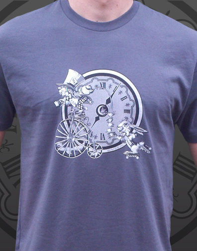 guys crew neck : heavy metal : front half view