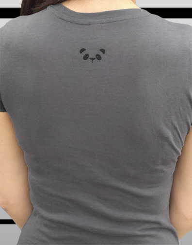 girls v-neck : tahiti blue : back half view