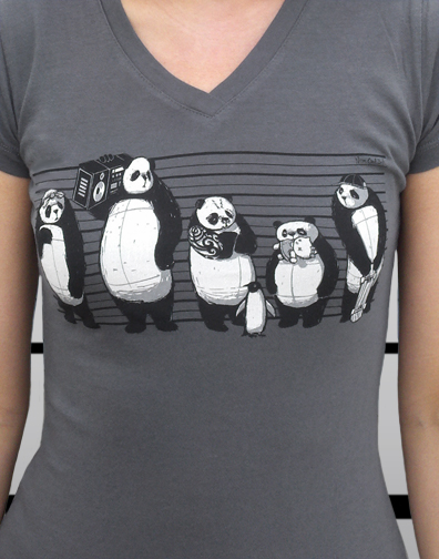 girls v-neck : dark gray : front half view