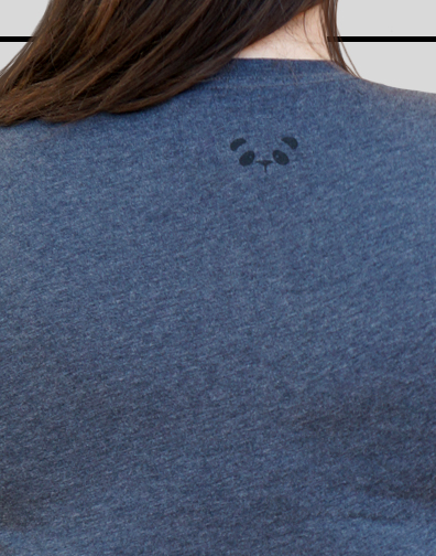 girls v-neck : tahiti blue : back half view