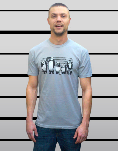guys crew neck : light gray : front view