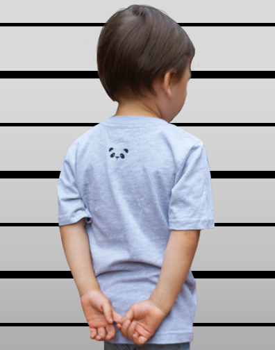 girls v-neck : tahiti blue : back half view