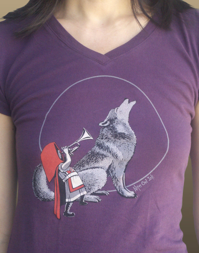 juniors v neck : plum : front half view